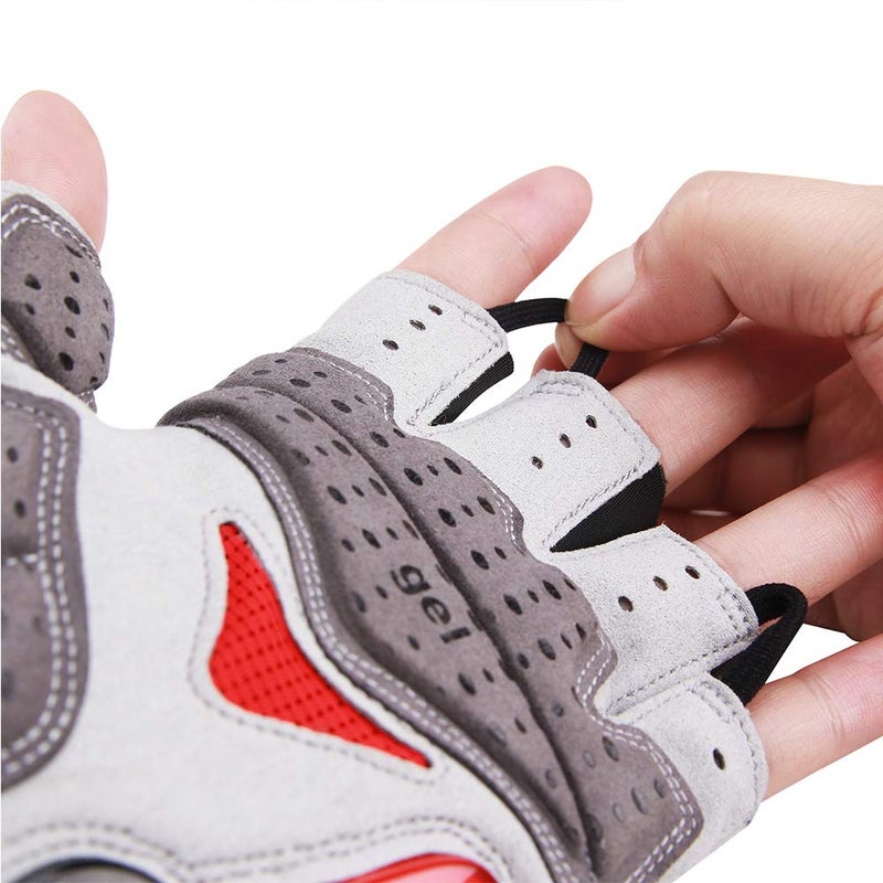 CXWXC Cycling Gloves for Men Women - Breathable Gel Road Mountain Bike Riding Gloves - Anti-Slip Half Finger Glove for Fitness Cycling Training Outdoor Sports - Image 3